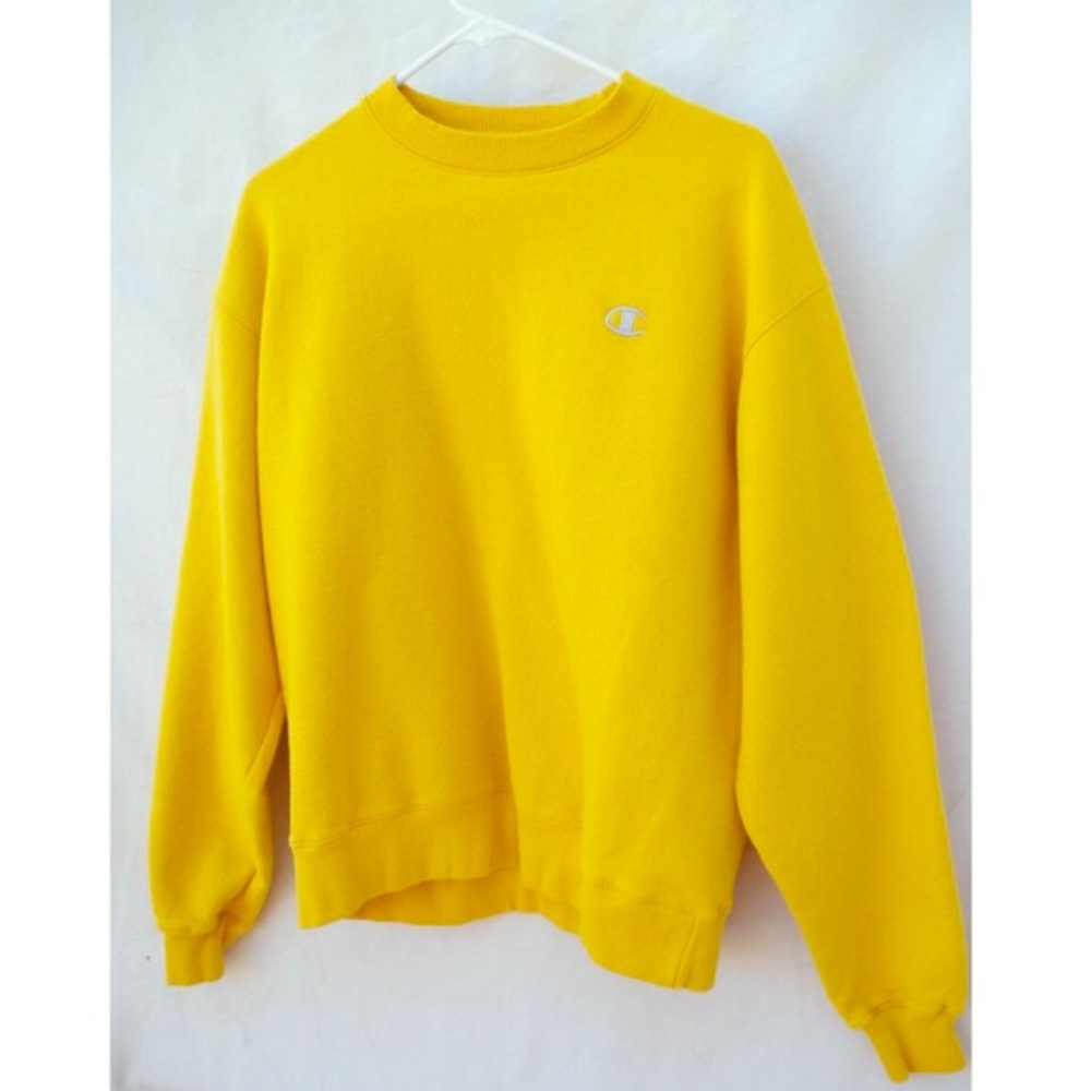 Yellow champion crew neck